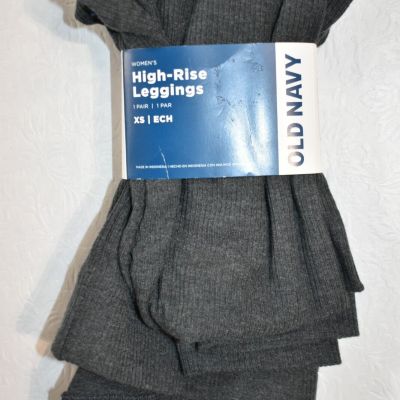 Old Navy High Rise Rib-Knit Leggings Gray Size XS Women's New